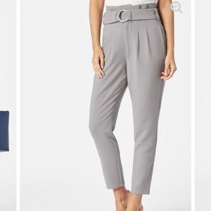 NWT JustFab belted high waist trouser